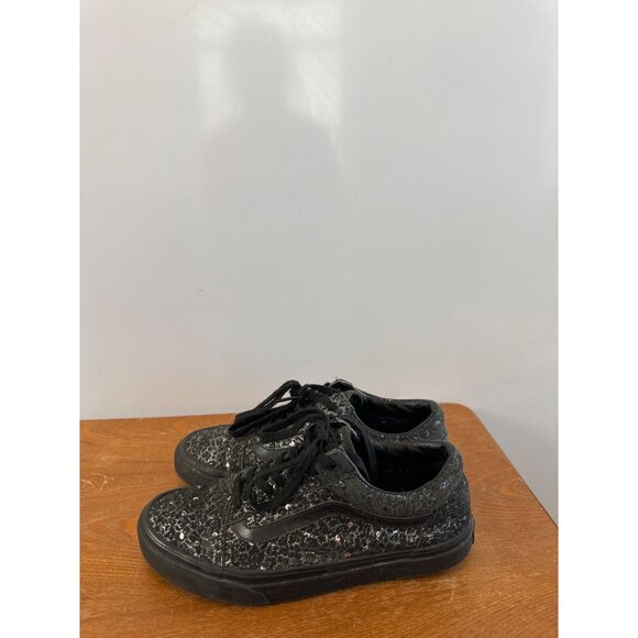 Women’s VANS Cheetah Lace Up Print Metallic Black. Size 5 .5. Sku 2822 - Picture 1 of 13